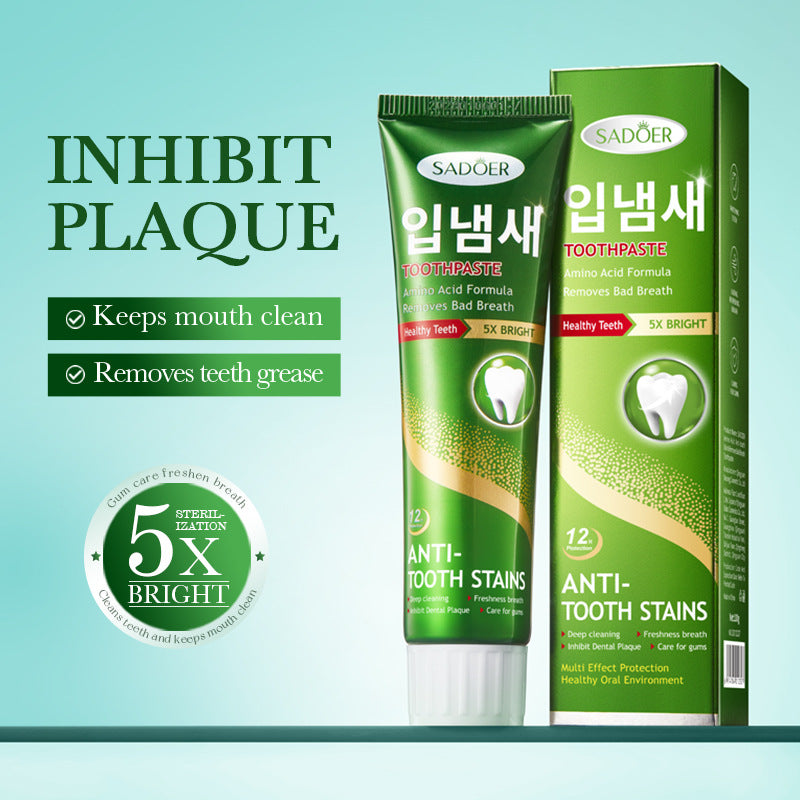 Amino Acid Cleansing Tooth Stains and Bad Breath Toothpaste SADOER Toothpaste Cross-Border Wholesale