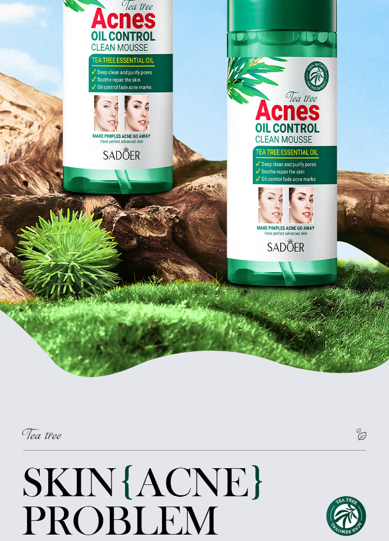 Full English Tea Tree Skincare Set SADOER Cleansing, moisturizing, hydrating five-piece set for  foreign trade wholesale