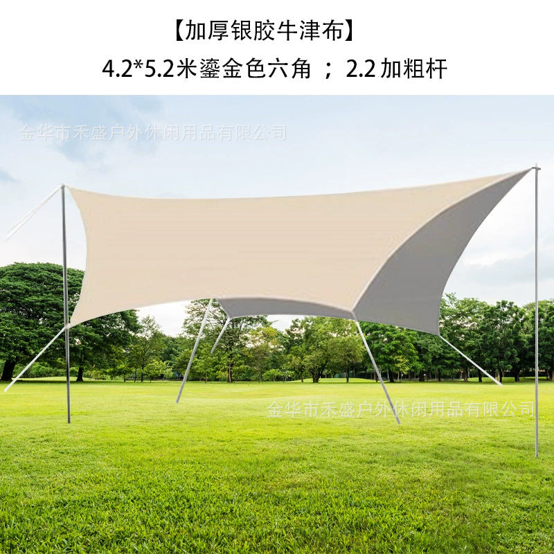 Camping Tarp Wholesale In Stock Camping Tent Outdoor Sunshade Portable Sun Protection Rainproof Tarp Tent
