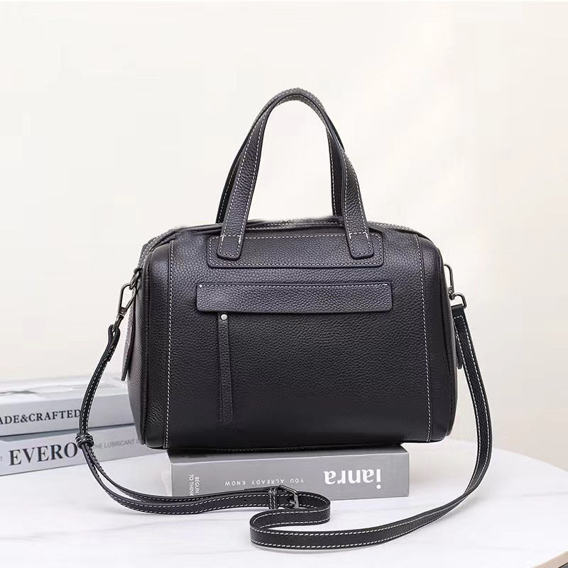 Boston Crossbody Pillow Bag Privacy Protection Fingerprint Unlock Genuine Leather Handbag Commuter Women's Bag Crossbody Bag