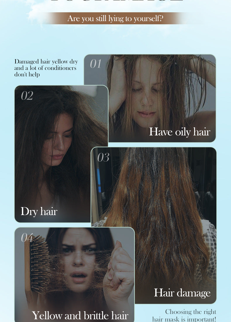 Black Castor Oil Hair Mask500gSADOER Nourishing, Smooth and Fluffy Conditioner Cross-Border Wholesale