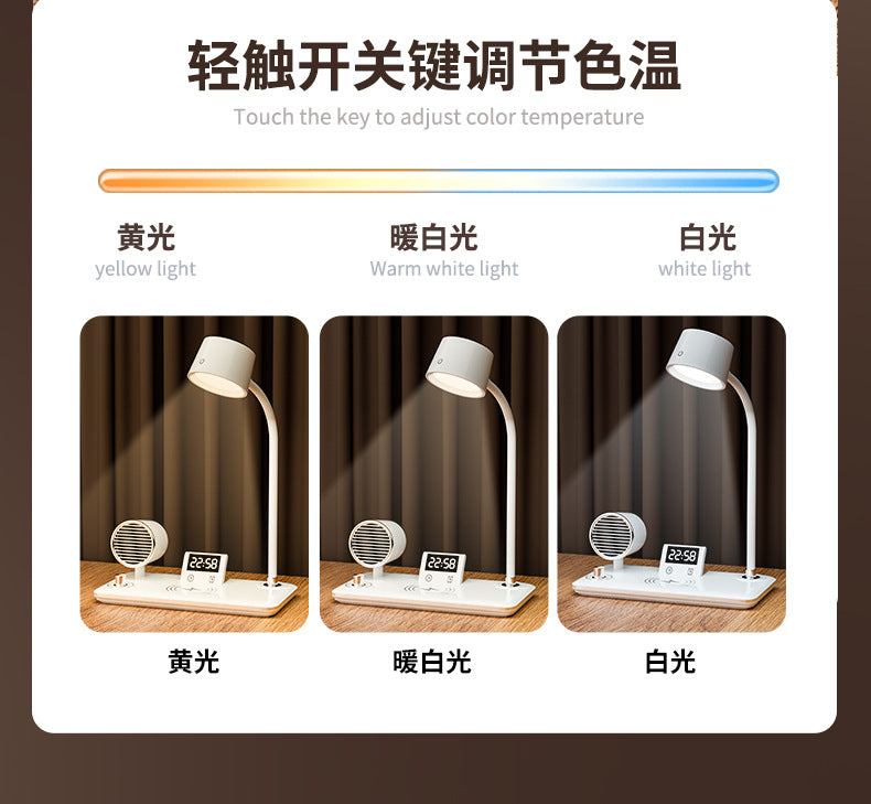 Creative Gift Night Light Multifunctional Desk Lamp Bluetooth Speaker Smartphone Wireless Charging Desk Lamp Atmosphere Light
