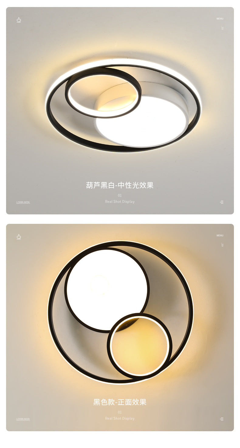 Master bedroom lamp ceiling lamp round room lamp simple modern home use led Nordic Style Study Lamp Cozy and Romantic