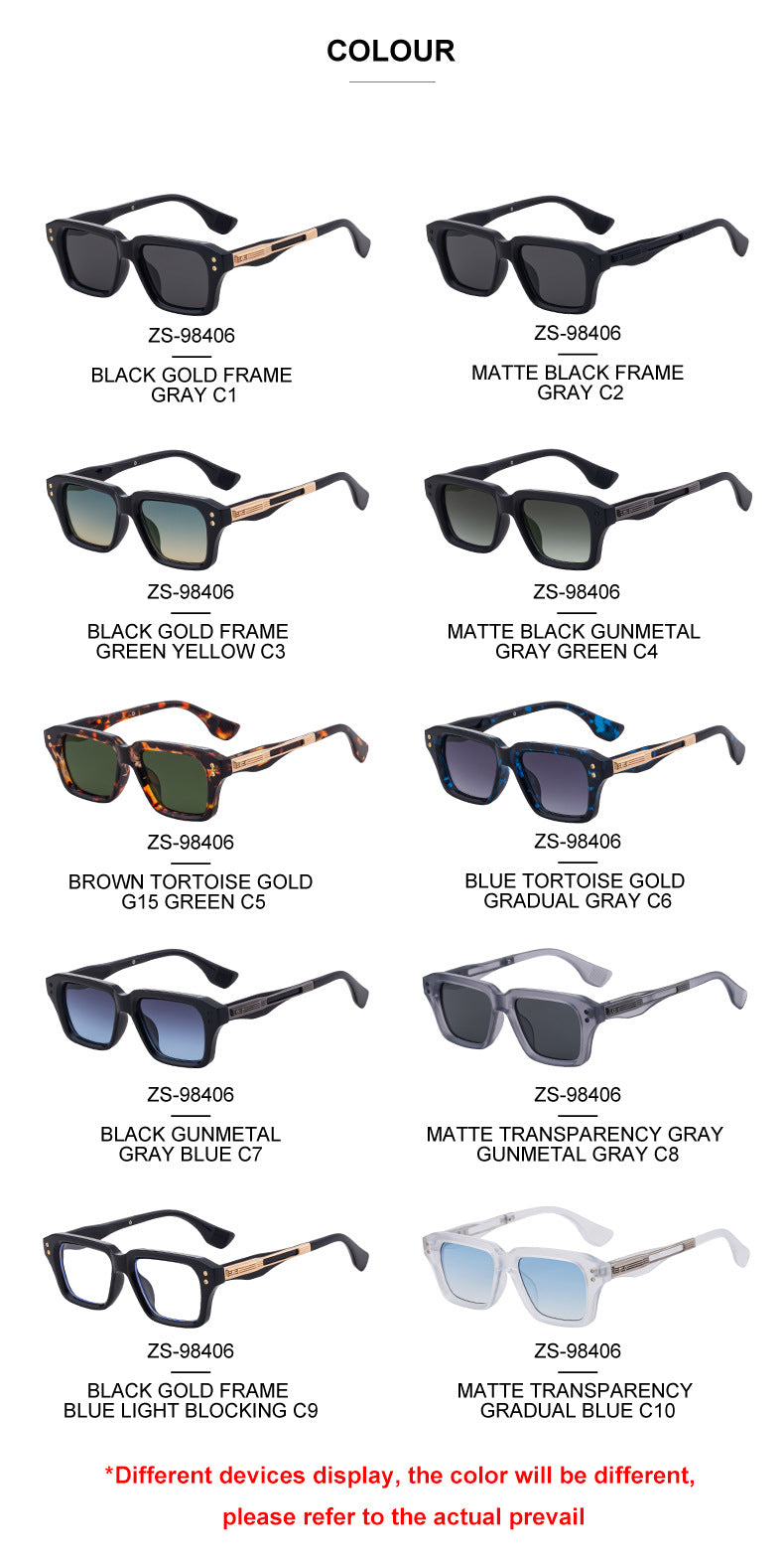 2025New European and American Fashion Square Frame Sunglasses for Men, Unique Small Frame, High-End Trendy Sun Protection Sunglasses for Men