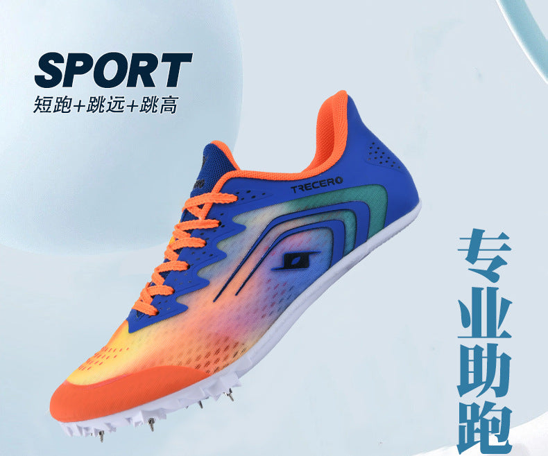 CICERO New Style Running Spikes Shoes for Teenagers Boys and Girls Students Large Spikes Professional Competition Physical Test Training Track and Field Shoes