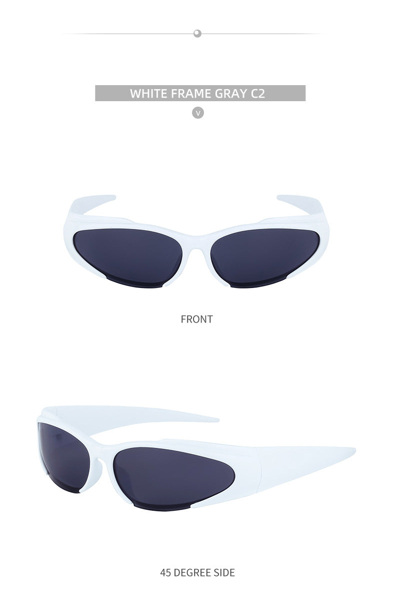 European and American Sports Windproof Cycling Sunglasses for Men and Women Sun Protection Personality Y2K Millennium Sunglasses Glasses Glasses