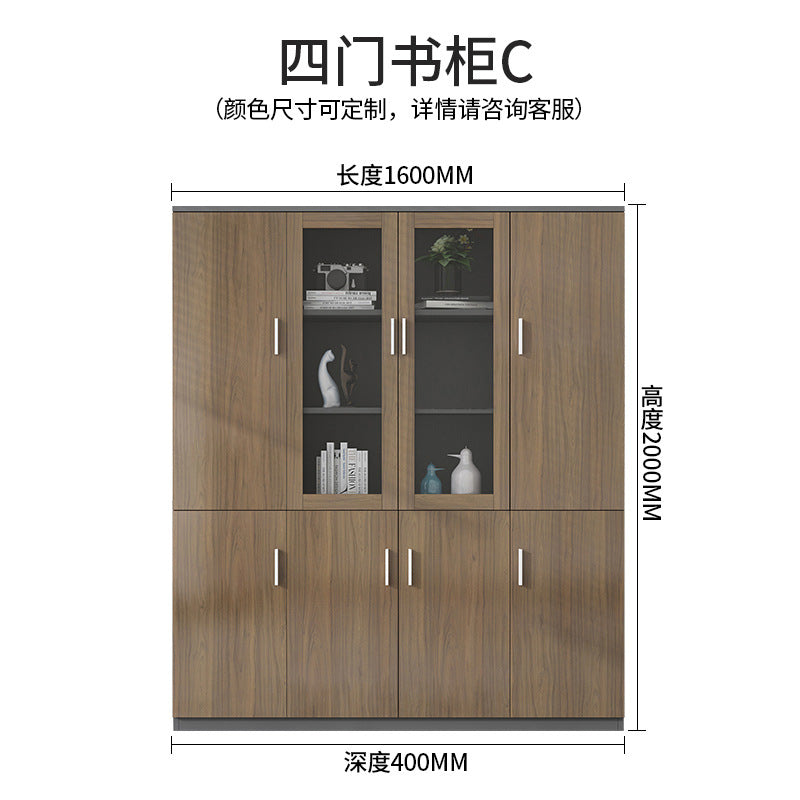 File Cabinet High Cabinet Wooden Simple Modern Archive Cabinet Document Cabinet Storage Cabinet Bookcase with Lock Office Cabinet