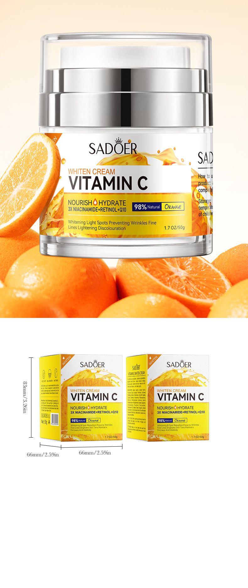 Full English Face Cream Eye Cream SADOER Anti-wrinkle, hydrating, moisturizing, wrinkle-reducing, brightening neck cream for  foreign trade wholesale