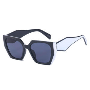 New Fashion Cat Eye Wide Leg Sunglasses for Women with High-end Feel ins Wholesale full frame sunglasses UV protection