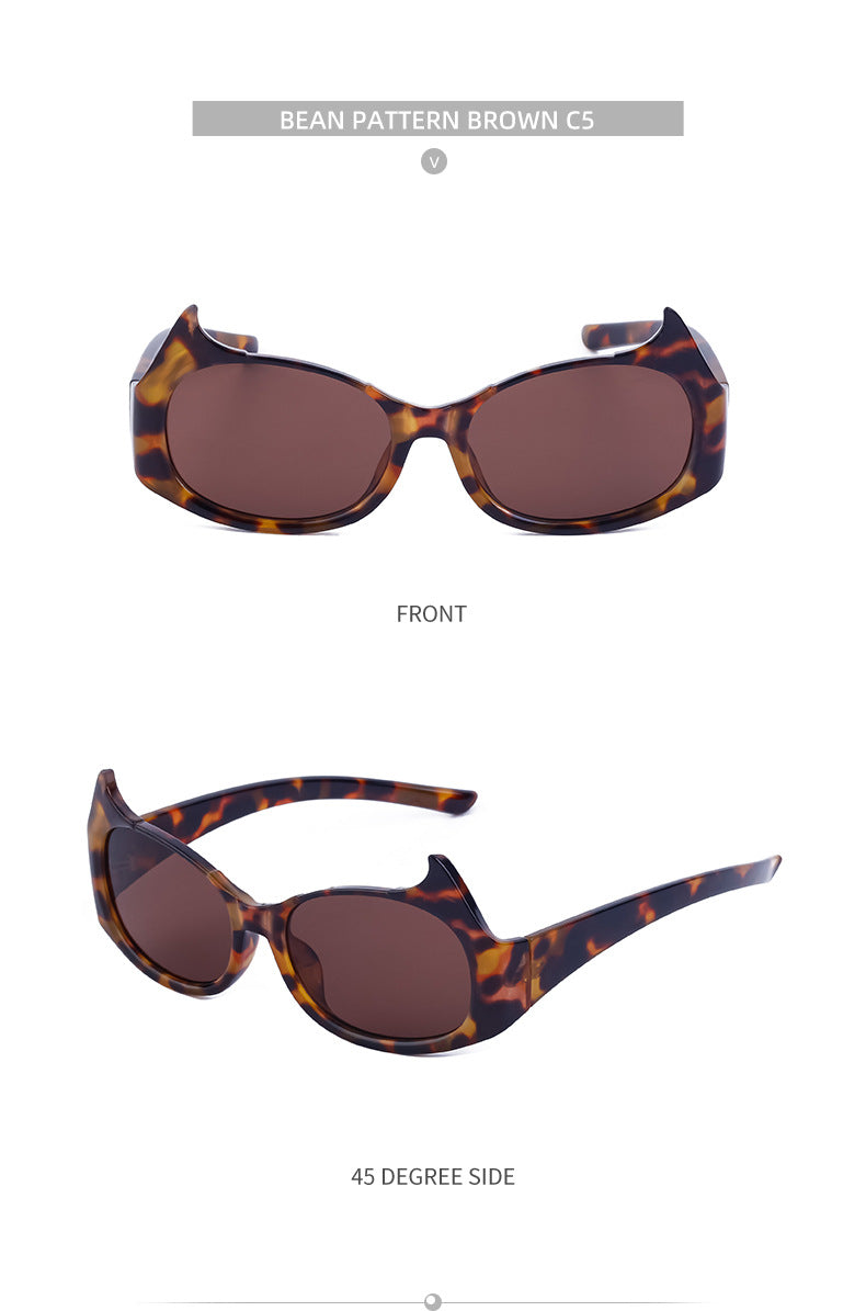 Personality Y2K Cat Eye Sunglasses Women's European and American New Trendy ins Street Style Sunglasses for Men Wholesale