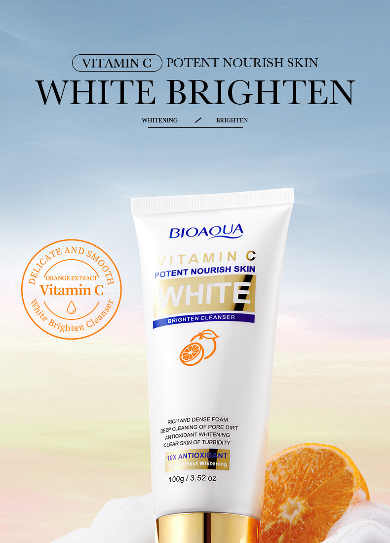 All English Vitamins C Whitening Skin Care Set BIOAOUA Cleansing and Moisturizing Five-Piece Set  Wholesale