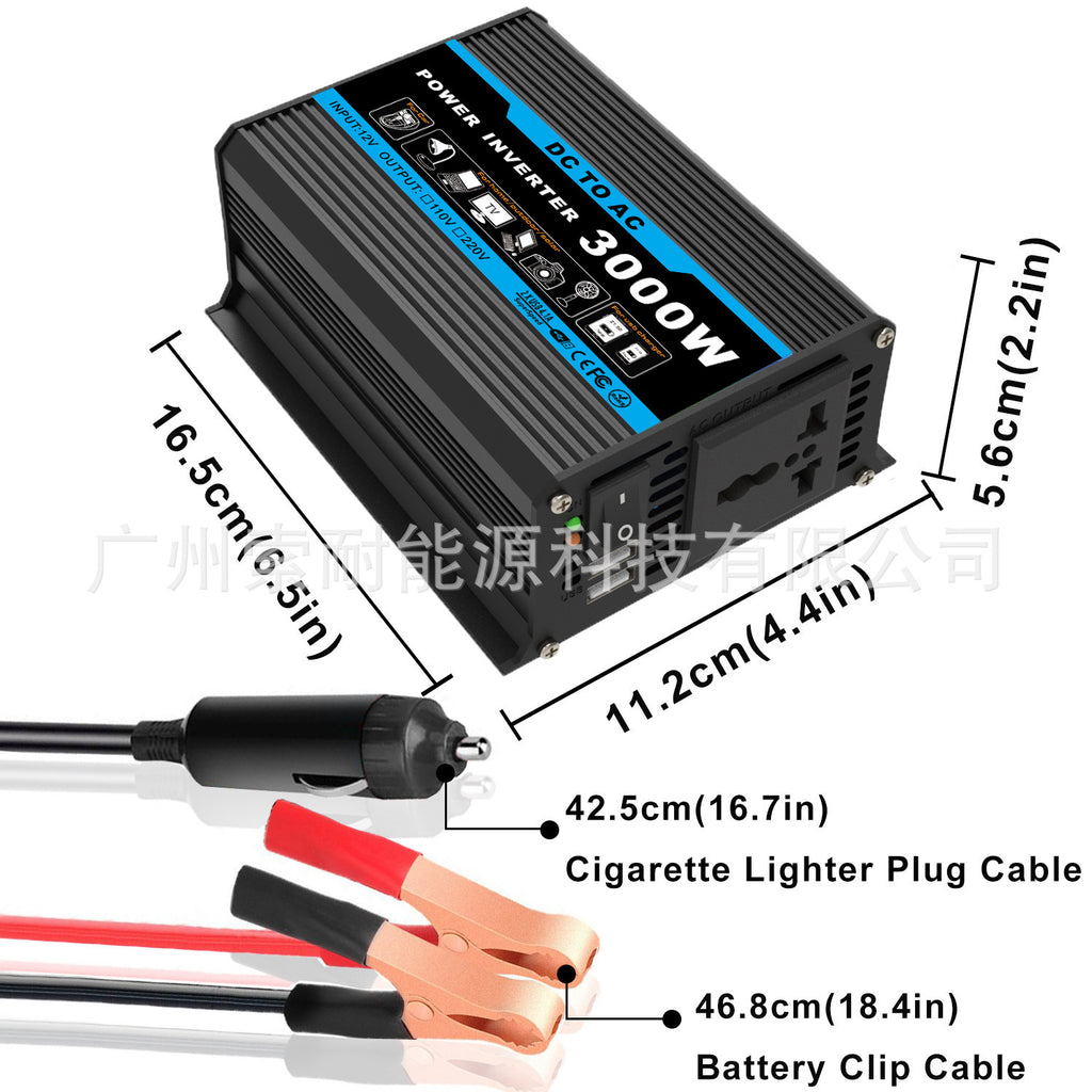 Vehicle Inverter300W 12V Turn110V/220V Double USB Mouth car power inverter