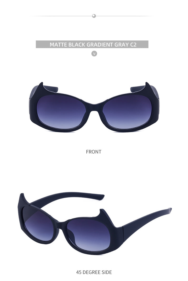 Personality Y2K Cat Eye Sunglasses Women's European and American New Trendy ins Street Style Sunglasses for Men Wholesale