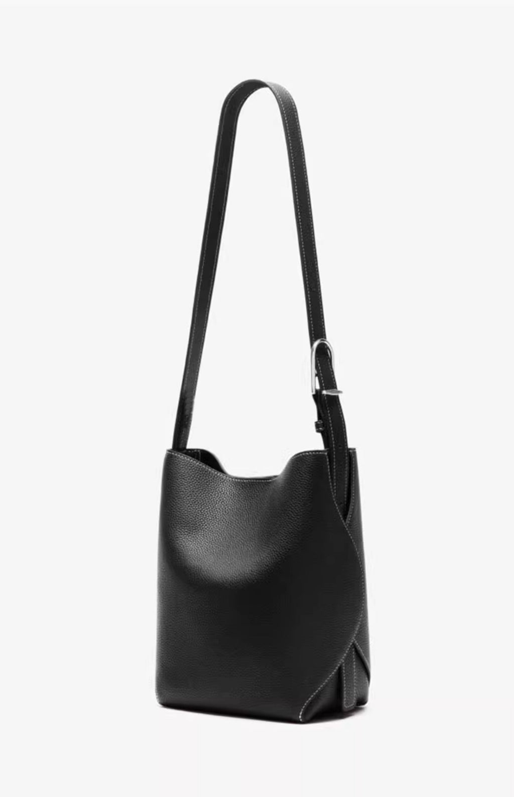 Genuine Leather Women's Bag Fashion Single Shoulder Crossbody New Hot Style High-end Korean Trend Versatile Large Capacity Commuter Bucket Bag