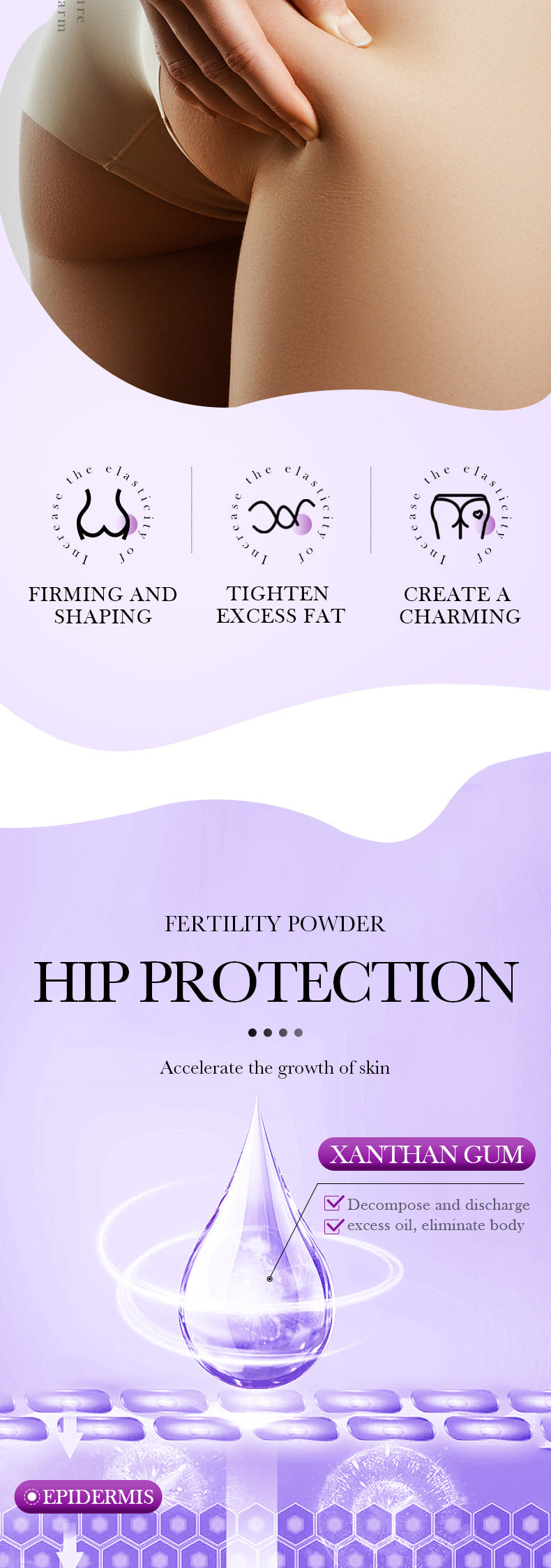 Buttocks Enhancement Cream50g ZOZU Plump and Lift Butt Body Care Products Cross-Border Wholesale