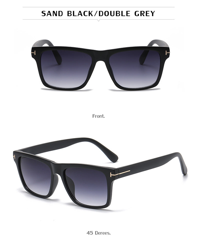 European and American Fashion T Word box sun protection sunglasses for women with a high-end feel ins Korean style sunglasses for men wholesale