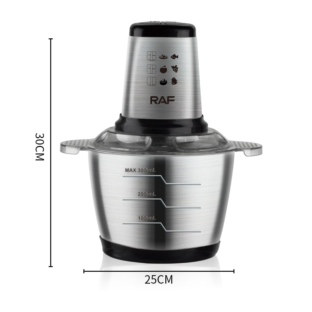 RAF European Standard Large Capacity Meat Grinder Household Stainless Steel Electric Food Processor Multifunctional Kitchen Meat Mincer