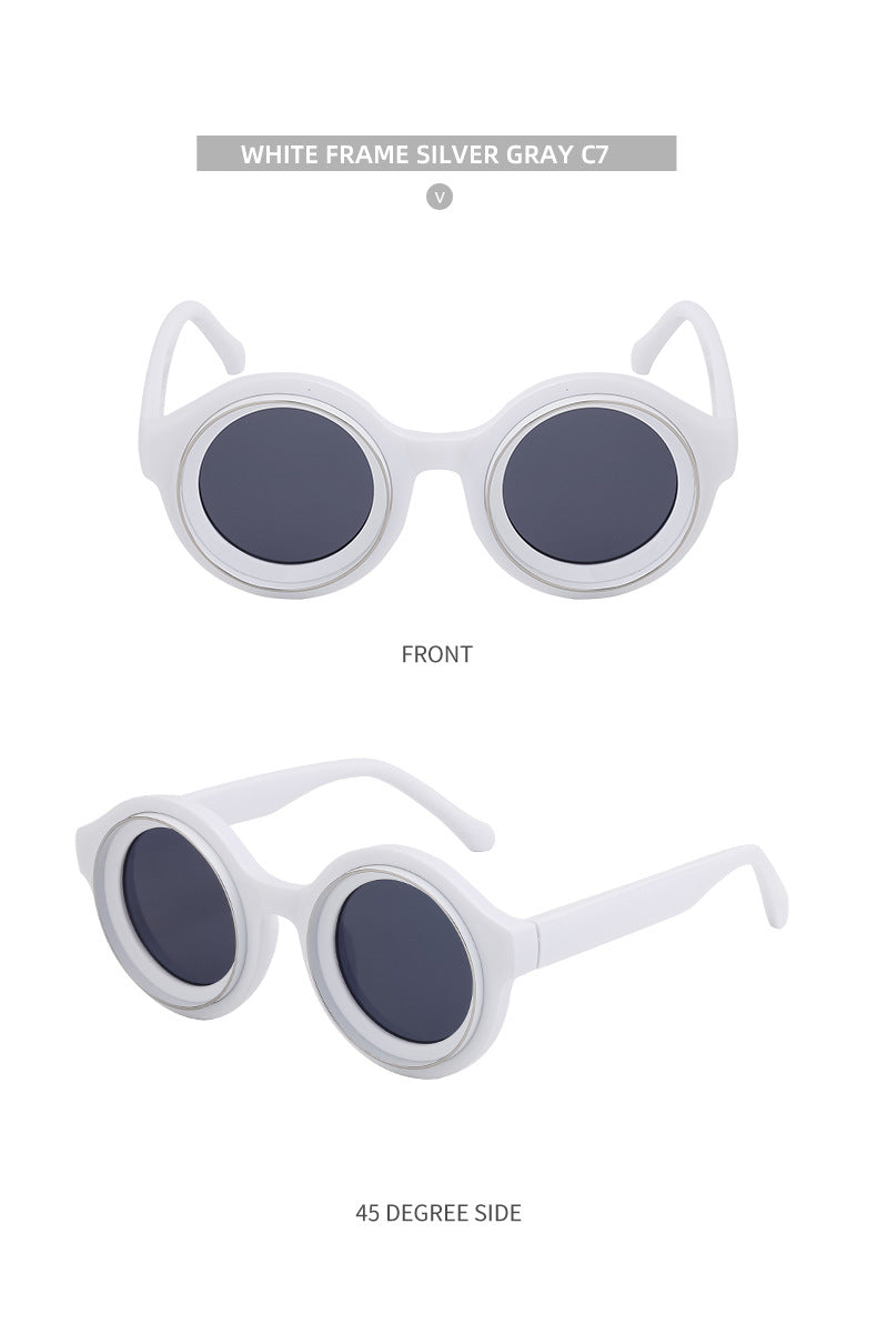 Sunglasses European and American Fashion Round Frame Sunglasses Men's High-end Sunglasses Men's Wholesale sunglasses