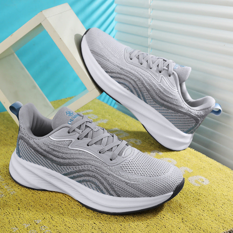 2024Chunxin Professional Running Shoes for Men and Women, Breathable Flyknit Mesh, Lightweight, Non-Slip, Student Physical Test Training Sports Shoes
