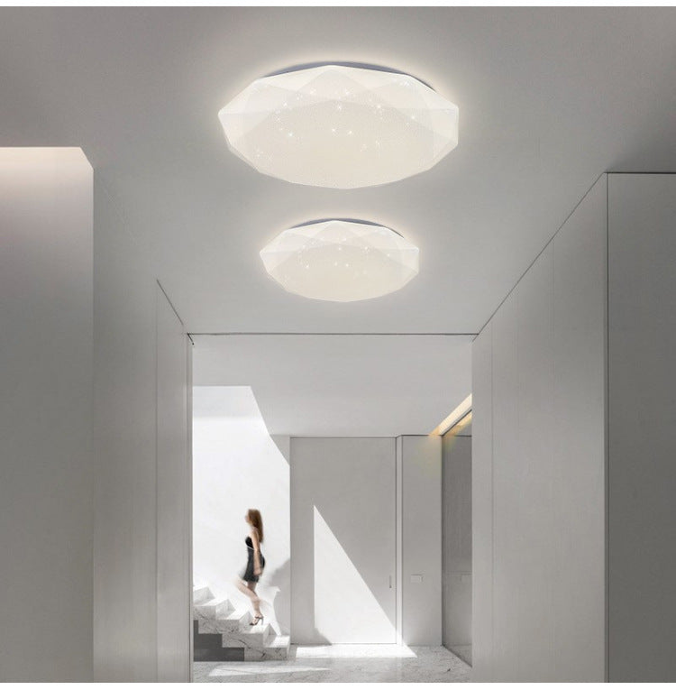 Simple Modern Bedroom Ceiling Light Round Entrance Balcony Lamp Nordic Master Bedroom Light Cozy Romantic Star Light