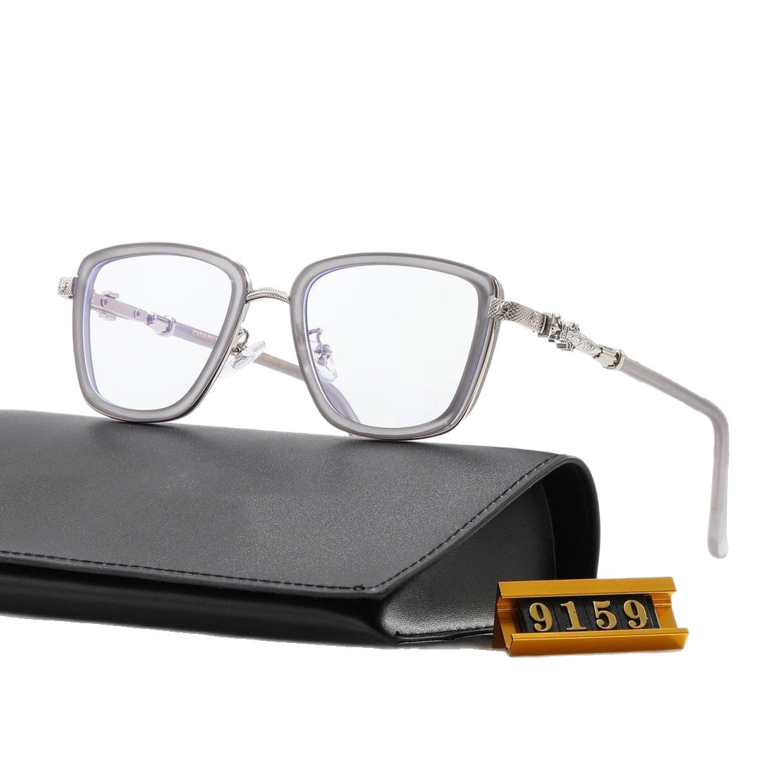 2024New Style Non-Prescription Glasses Fashionable Versatile Enhance Temperament Simple Yet High-End European and American Style9159