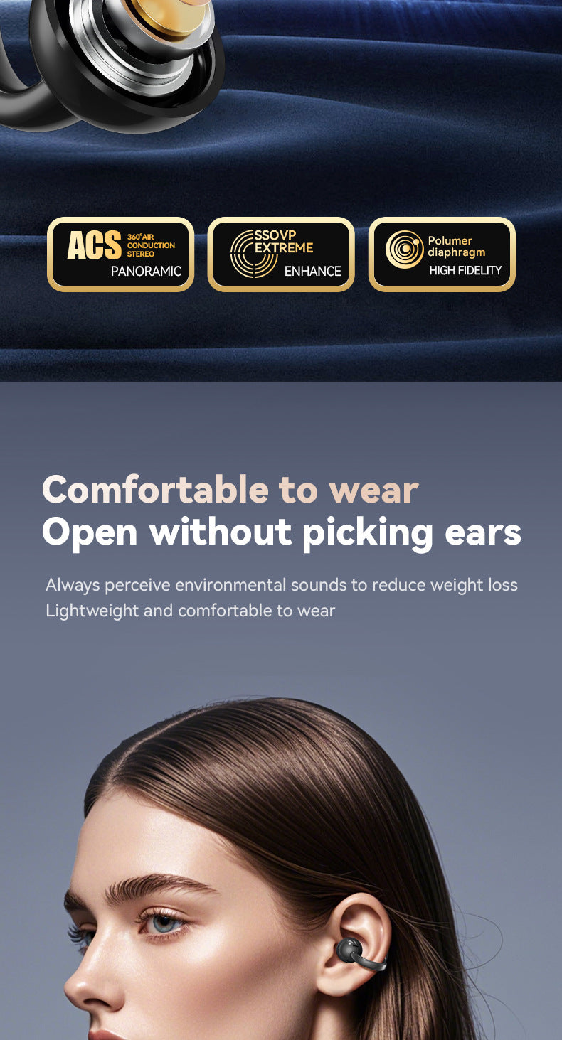 M100Hot-selling Popular Clip-on Touch Smart Color Screen High-Quality Bluetooth Earphones Wholesale from Factory Source