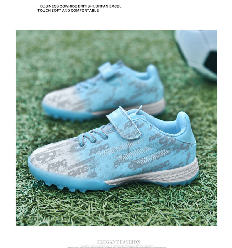 New Children's Magic Sticker Broken Nail Training Football Shoes Girls Boys Primary School Students Competition Training Sneakers