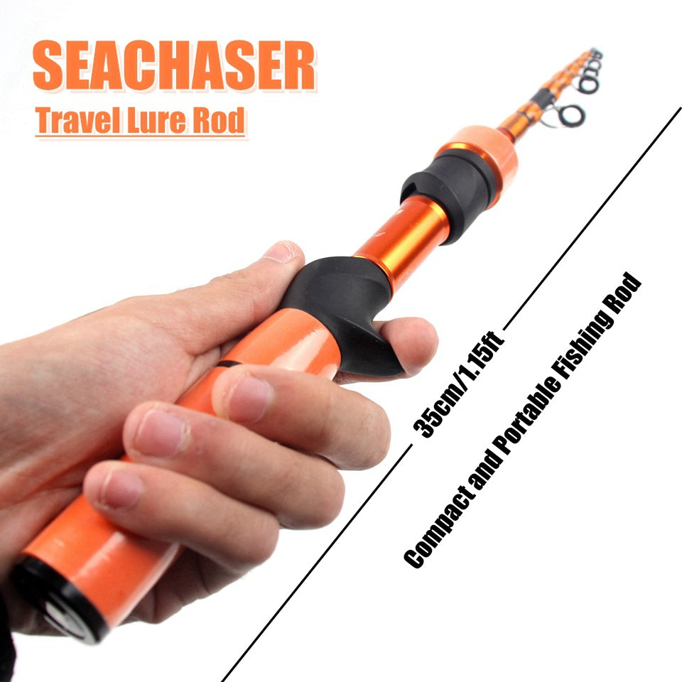 Scaling UL Orange Lure Fishing Rod for Bass Carbon Portable Lure Rod Lightweight and Soft Universal Small Fish Fishing Rod