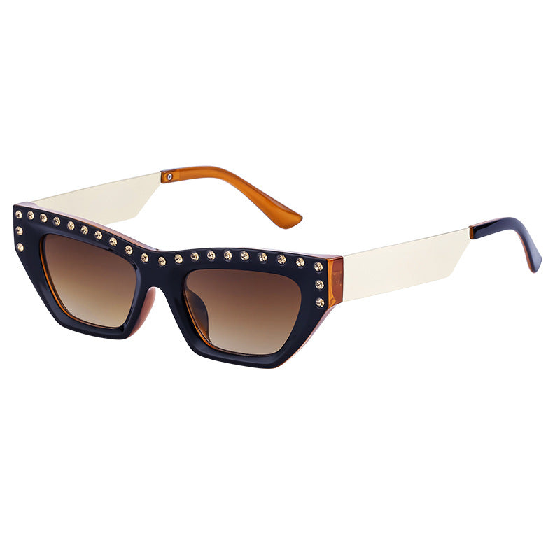 New Fashion Cat Eye Sunglasses for Women Trendy High-end Rhinestone Sunglasses Wholesale sunglasses