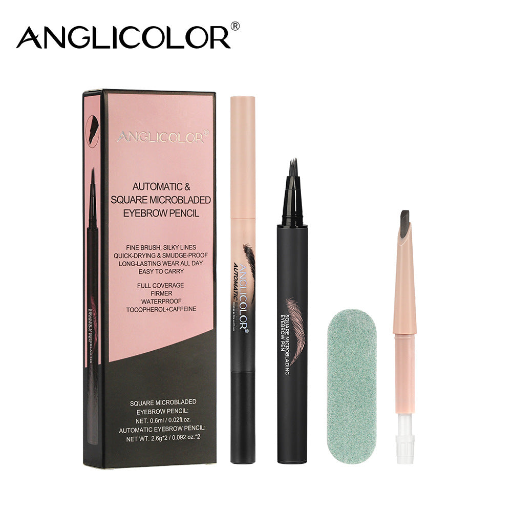 Hot-selling Eyebrow Pencil Set Waterproof Smudge-proof Liquid Split-tip Eyebrow Pencil Makeup Liquid Eyebrow Pencil