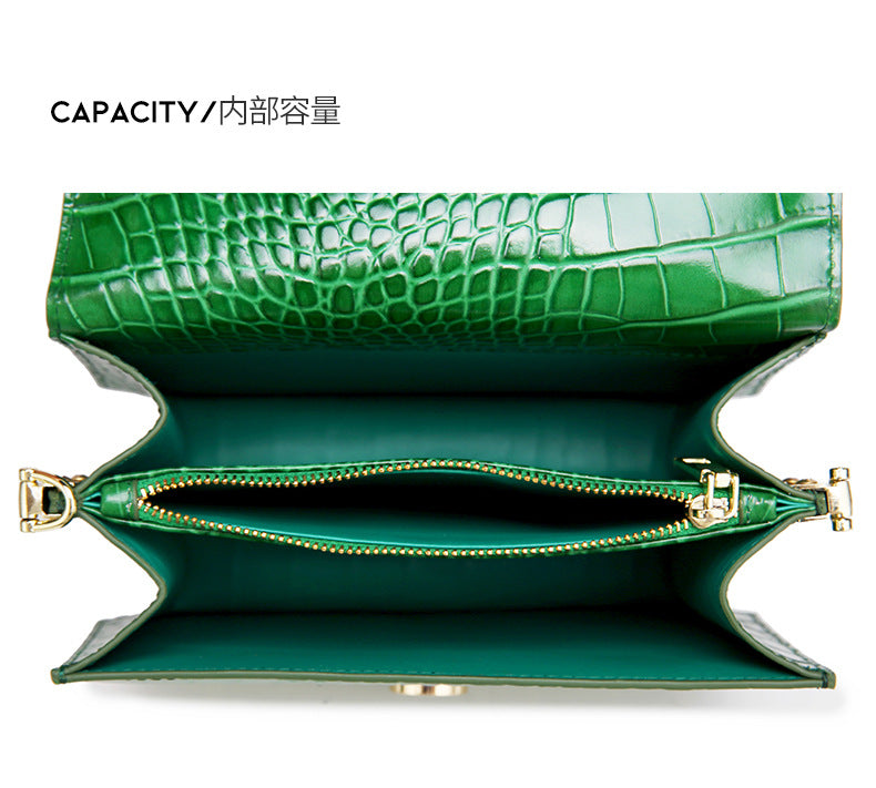 Women's Bag Summer New Crocodile Pattern Chain Bag Trendy Fashion Retro Personality Stylish Single Shoulder Crossbody Bag