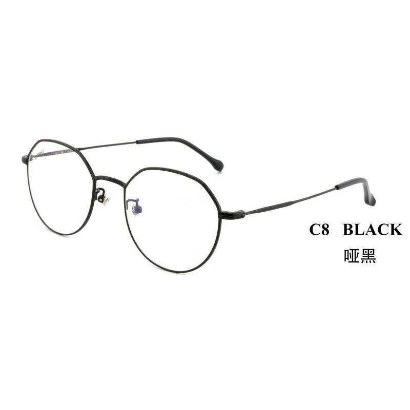 Fashion Retro Half Titanium Eyeglass Frame Shenzhen IP Electroplated High Quality Frame Unisex Glasses Minimalist Metal Frame