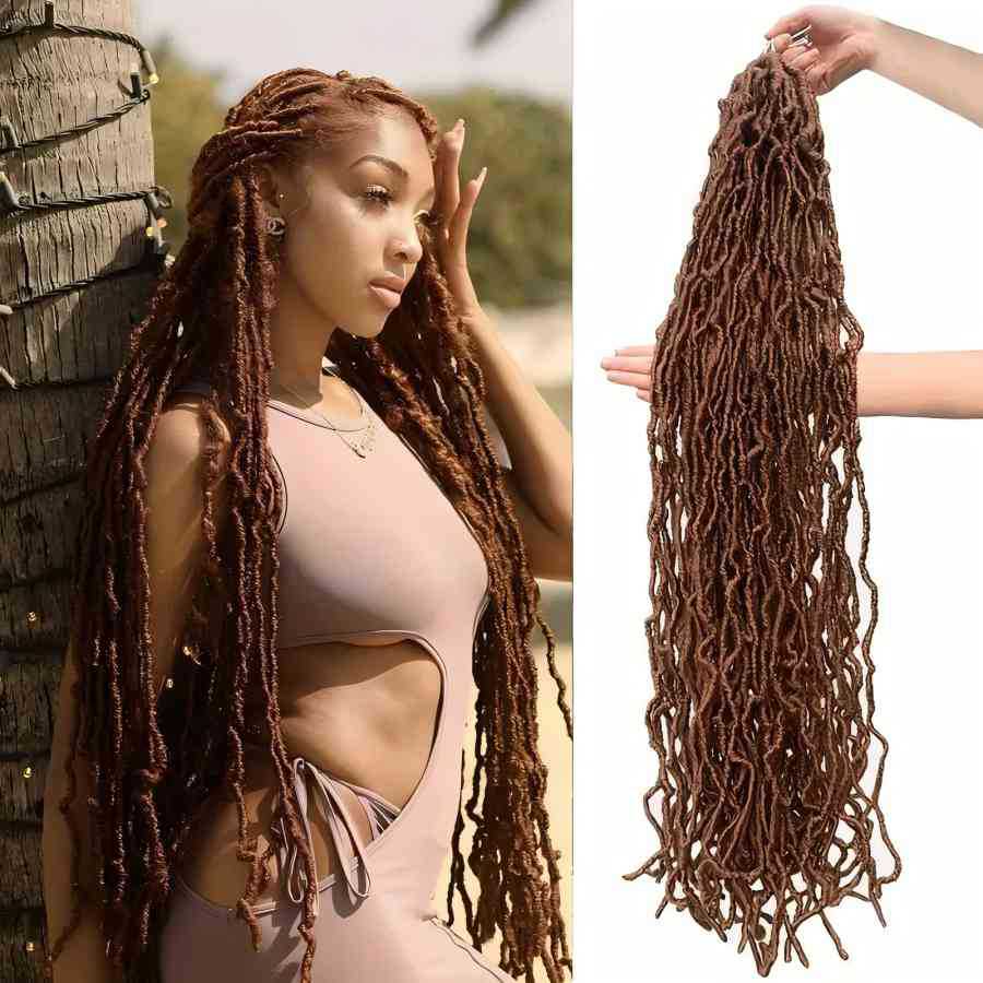Earthworm Song Faux Locs Crochet Hair African Dreadlocks European and American Foreign Trade Synthetic Crochet Hair