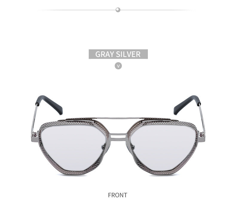 New Hollow Sunglasses for Men, European and American Retro Steampunk Irregular Sunglasses, Fashion Glasses sunglasses