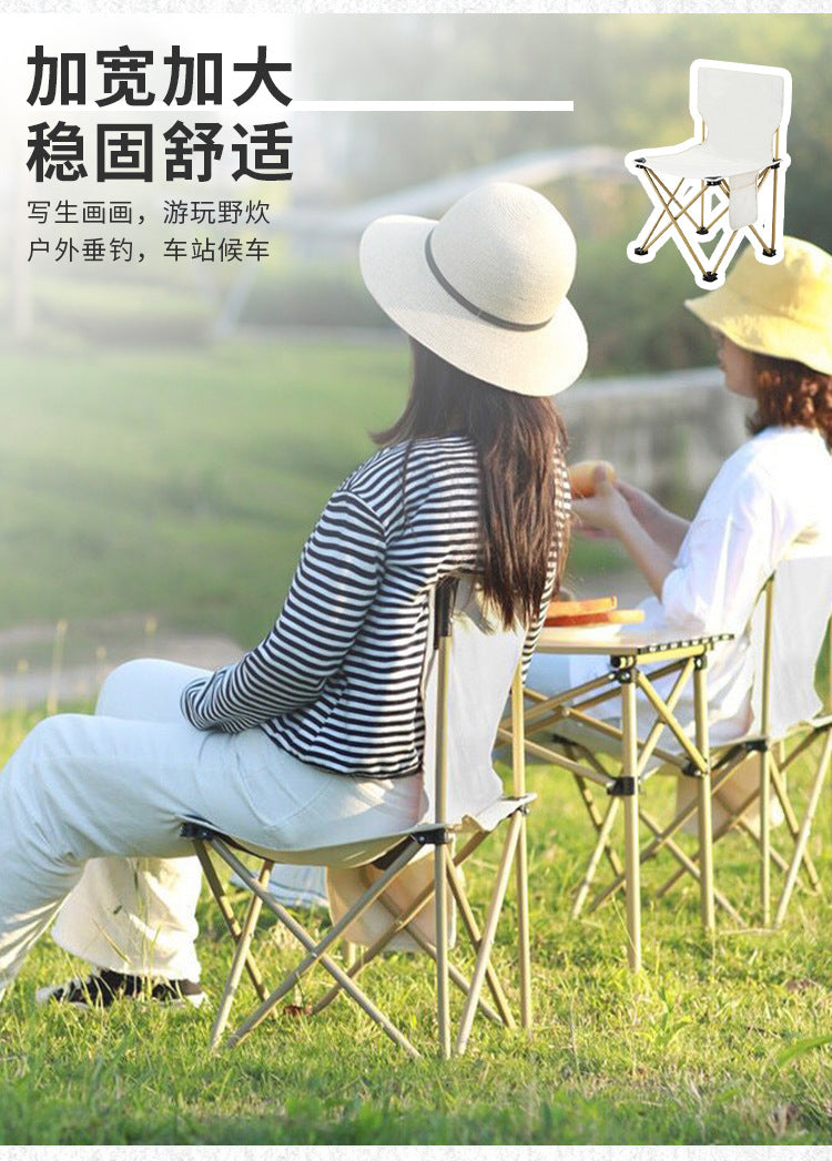 Manufacturer Wholesale Outdoor Folding Chair Portable Leisure Camping Fishing Chair Storage Sketching Stool Foldable