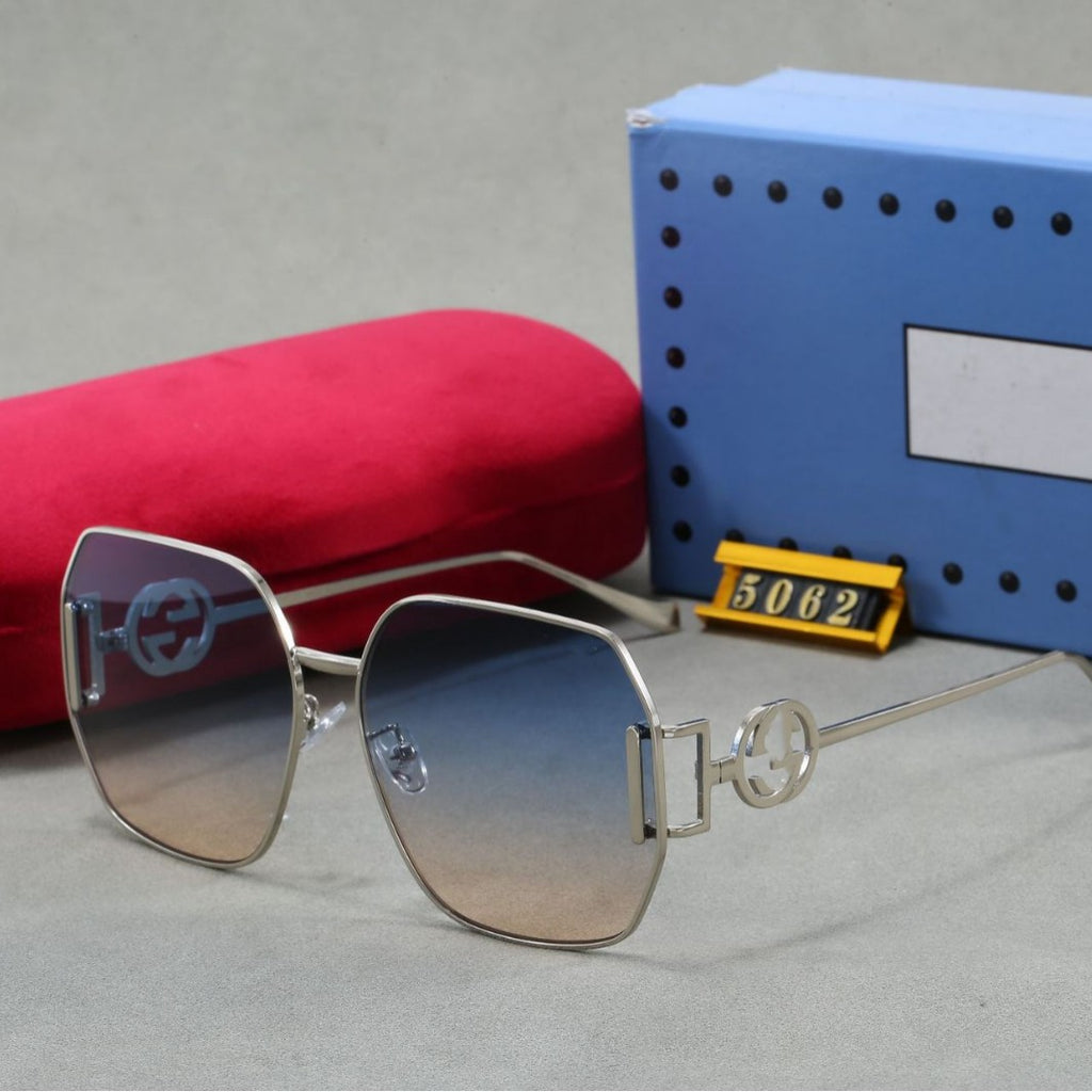 Europe and America2025New Fashion Square Polarized Sunglasses for Women, High-End Outdoor Street Style Metal Sunglasses for Women