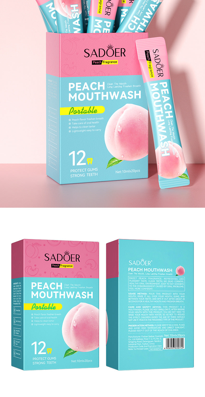 H Full English Mouthwash Box Set SADOER Disposable Portable Oral Cleaning  Wholesale