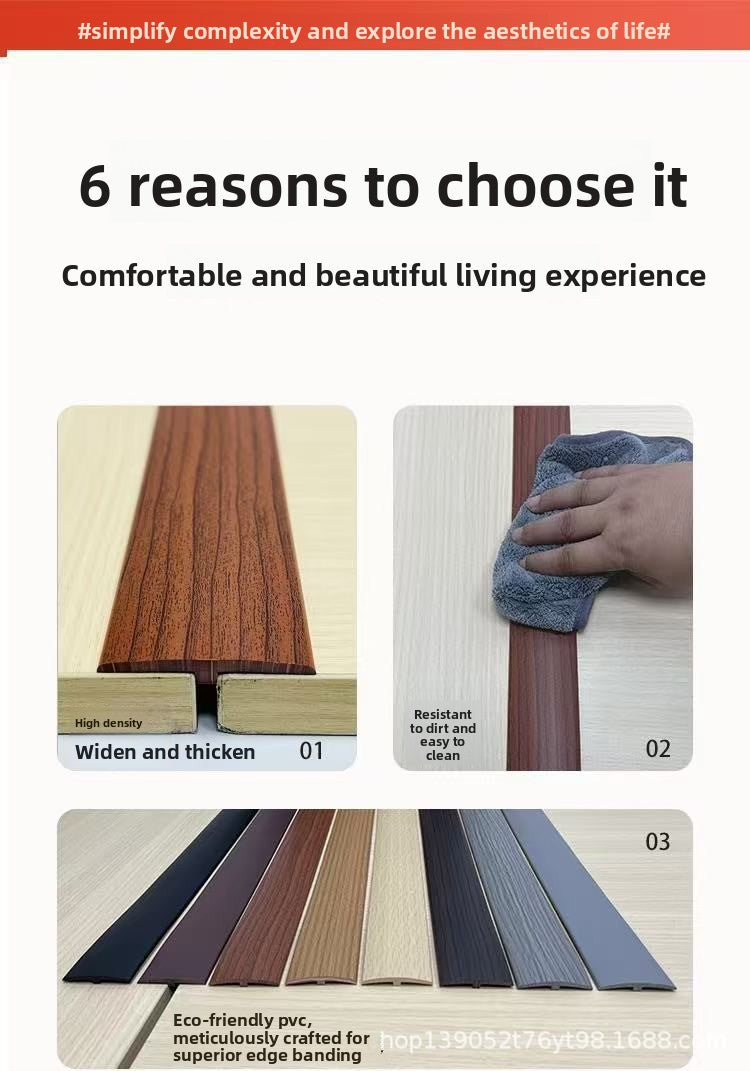 Self-Adhesive T Recessed edge trim for wooden flooring T Edge trim strip, threshold strip, gap transition strip, door strip, edge presser strip