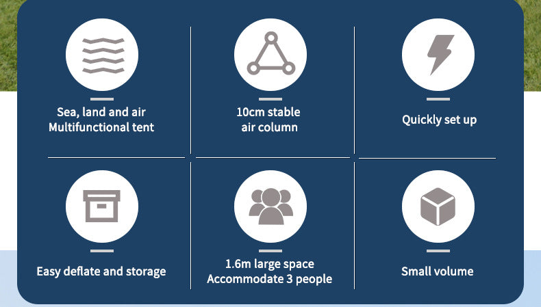 Self-Driving Tour Car Tent Outdoor Camping Black Mountaineering Windproof Waterproof Portable Inflatable Rooftop Off-Road