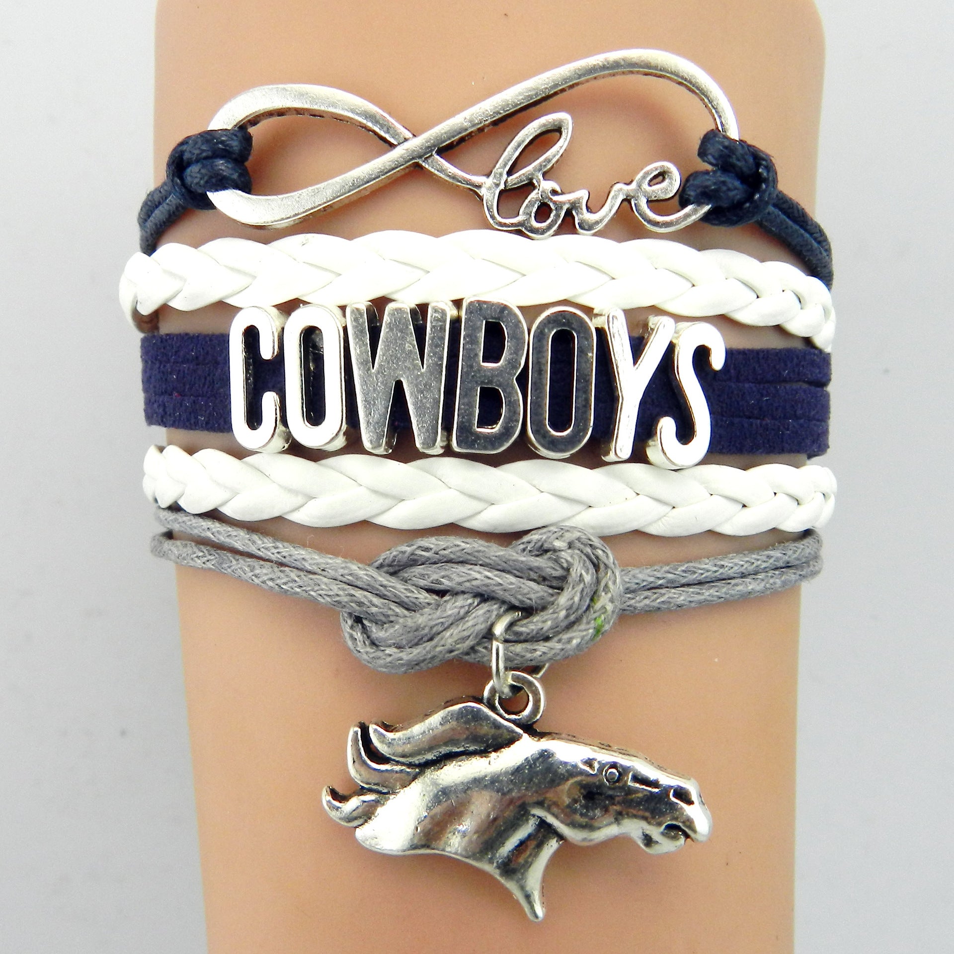 COWBOYS Cowboys Braided Bracelet Men's Football Sports Helmet Bracelet Letter Braided Football Bracelet