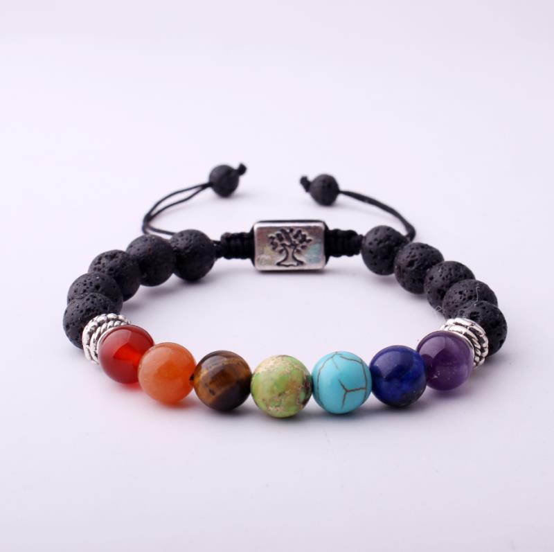 AliExpress8mm Volcanic Lava Stone Bracelet Natural Emperor Stone Couple Fashion Bracelet Factory Direct Sale