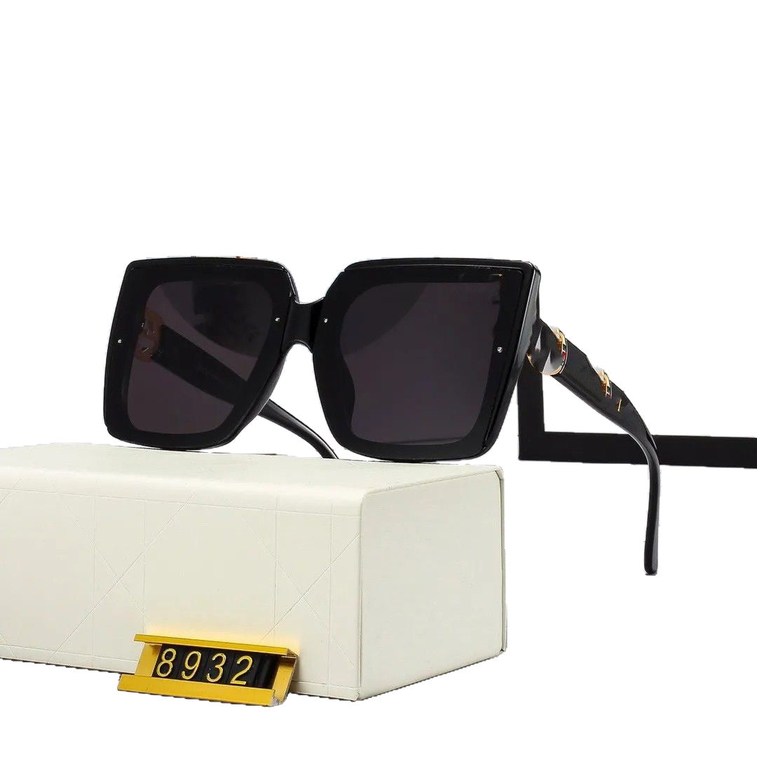 New European and American Trendy Fashion Versatile Personality Sunglasses High-end Square Frame Sunglasses Internet Celebrity Style Driving Sunglasses