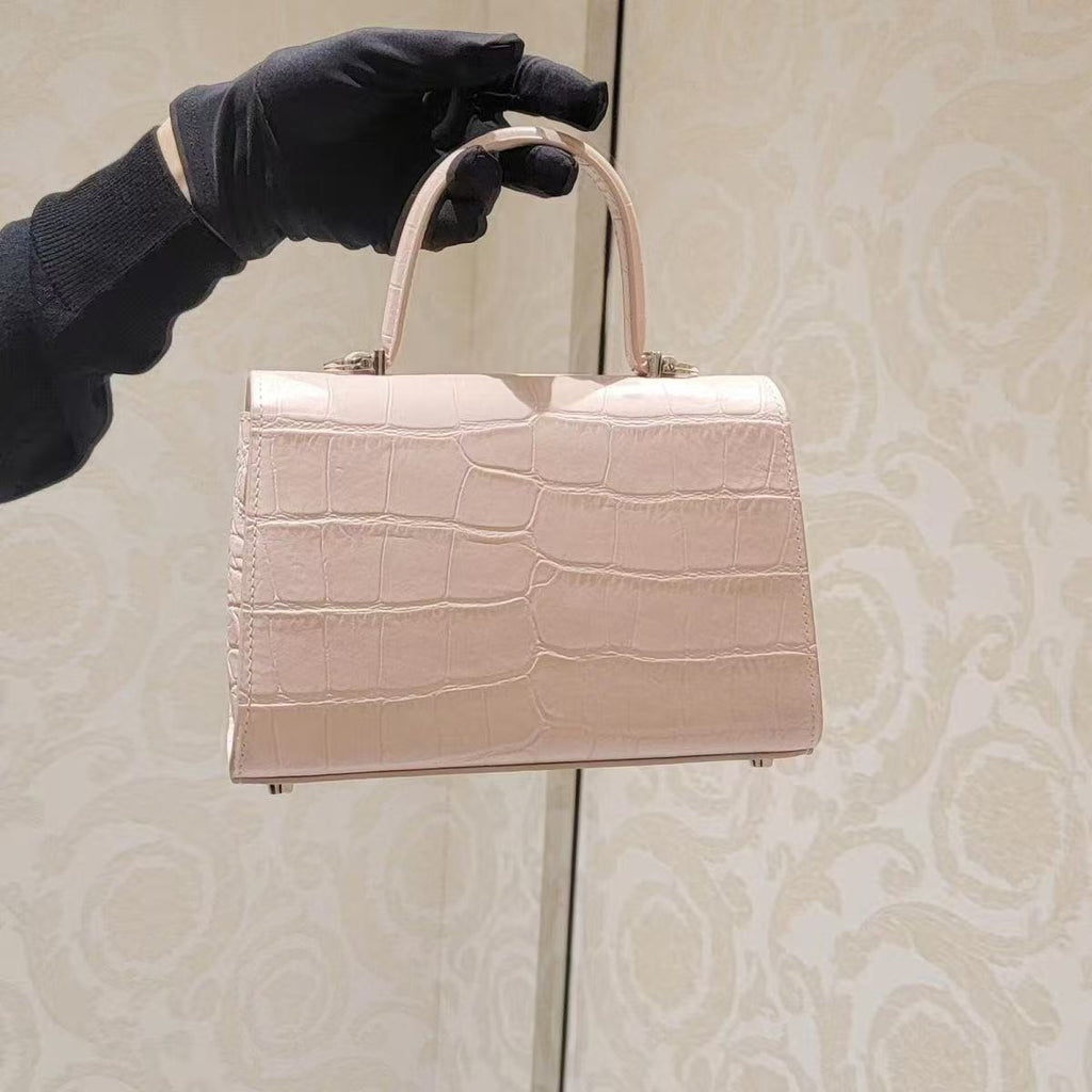 Let Me Shine Zhao Lusi Xu Yan Same Style Punch Bag2025New crocodile leather pattern handbag single shoulder crossbody bag