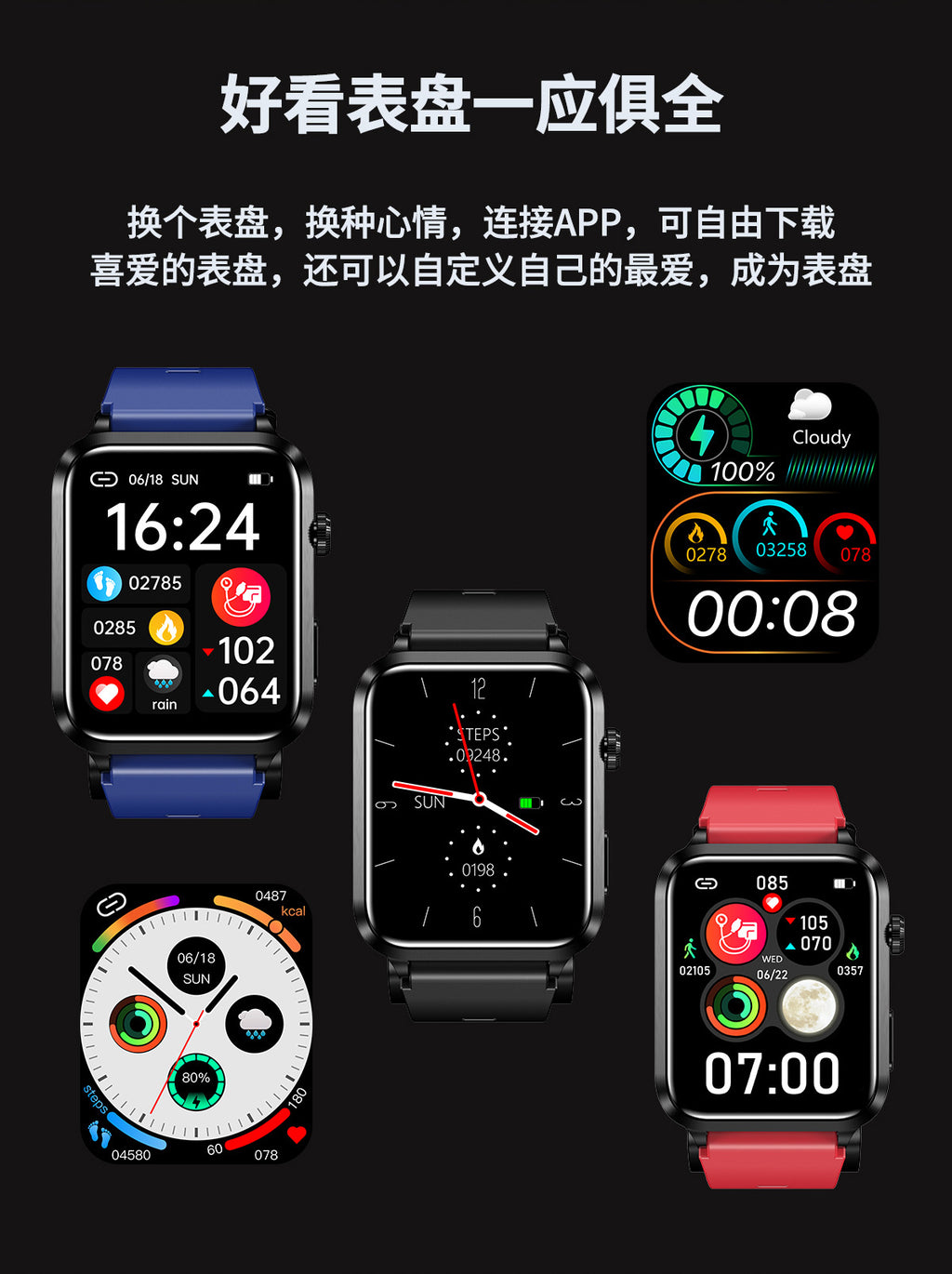 s11Air Pump Type Precision Blood Pressure Smart Watch ECG Monitoring s18Blood Pressure Smart Watch Can Be Connected APP