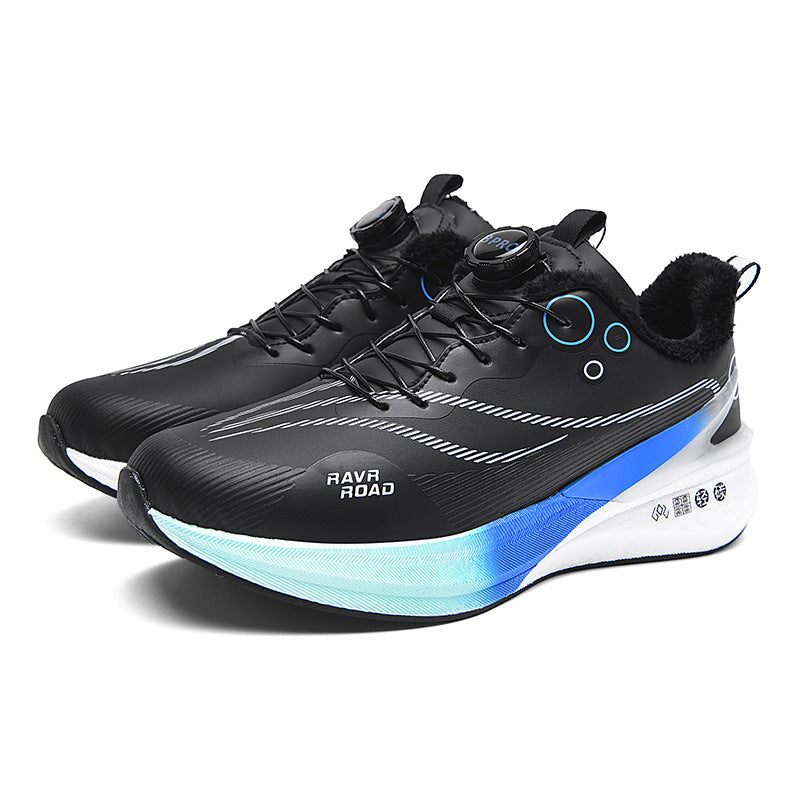 Red Rabbit8PRO Real Explosive Carbon Plate Youth Racing Leather Surface Fleece-Lined Warm Running Shoes for Men and Women with Rotating Buckle Sports Shoes