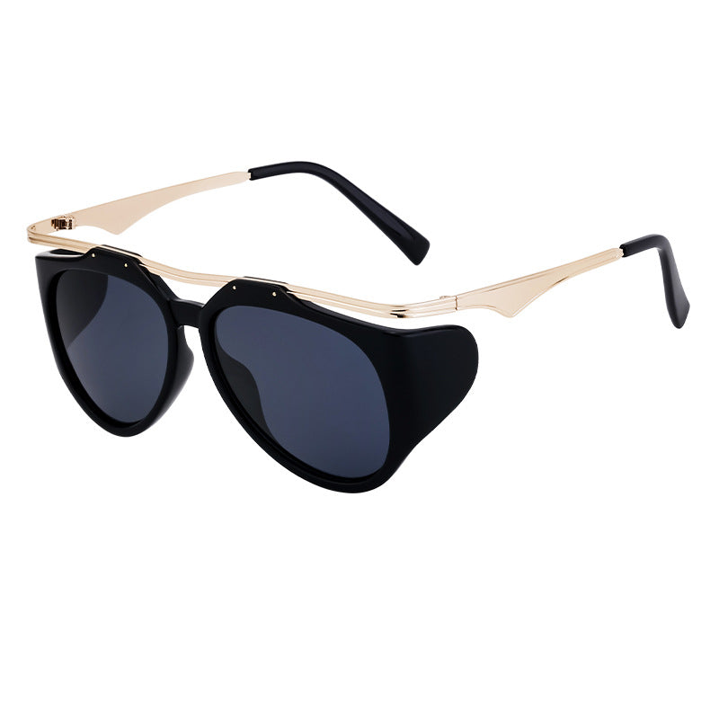 Europe and America INS Fashionable Sunglasses for Women, Irregular Cat Eye Sunglasses, Trendy Full Frame Sun Protection Glasses sunglasses