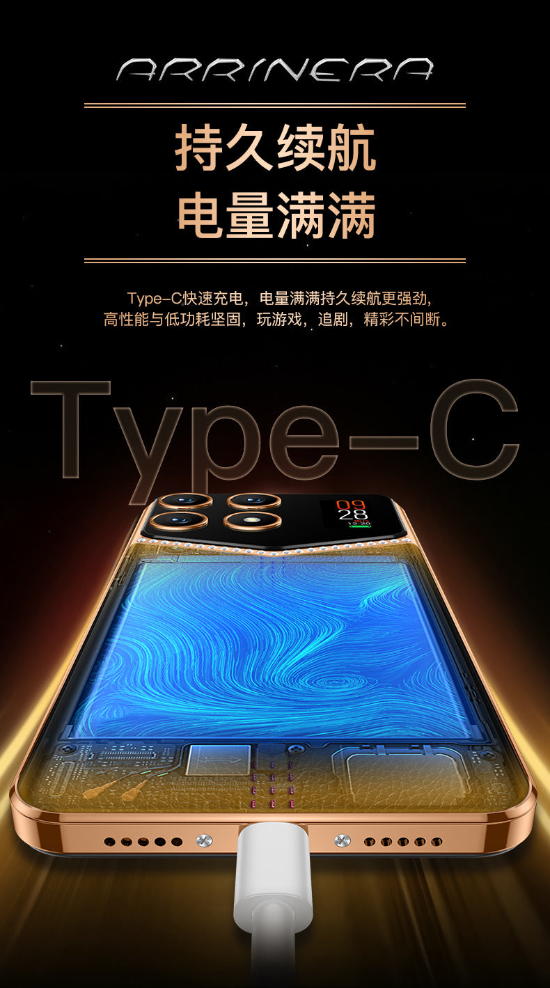 U25Smartphone6.8Inch Dual Screen Android Full Network Compatible5G Large Screen Dual Screen Flagship