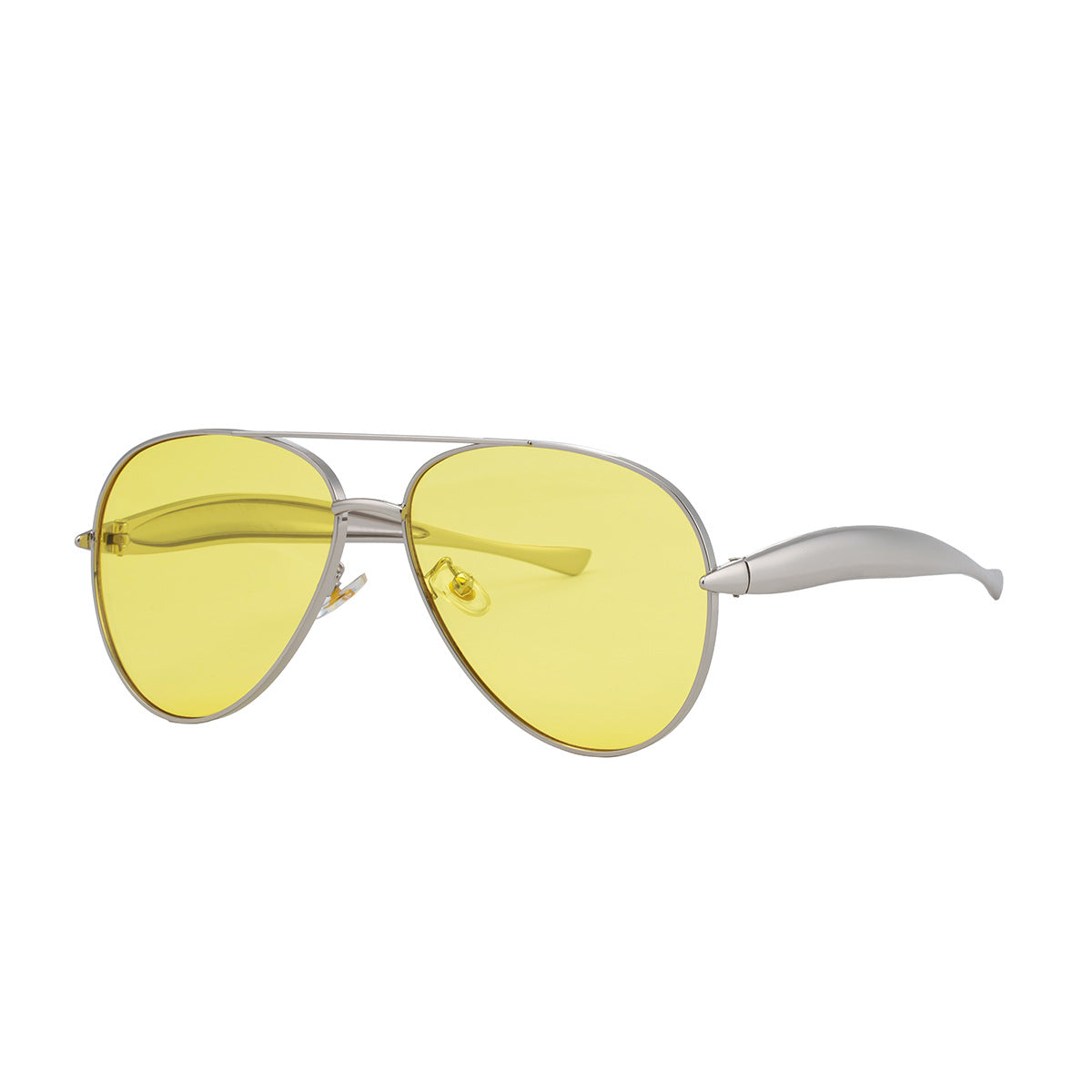 Toad-shaped Metal Sunglasses2025New Retro Plain Sunglasses High-End Feel Women Street Style Trendy Sunglasses