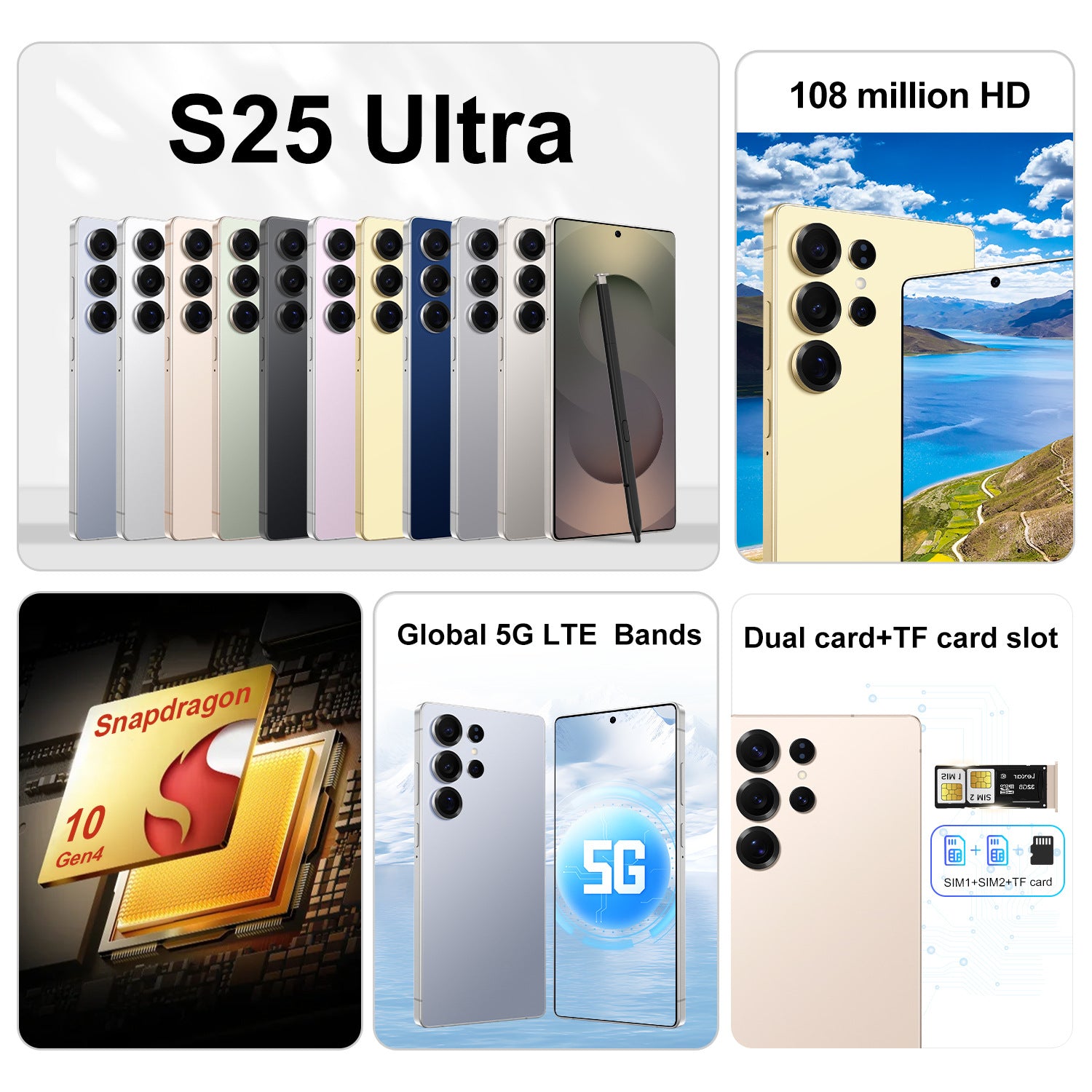 7.3Inch Smart High-Definition Large Screen S25 Ultra Android Phone16+1T Memory Source Factory