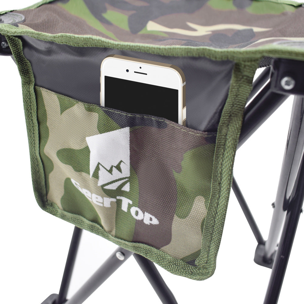 Compact Portable Outdoor Folding Chair for Sketching and Fishing, Thickened Steel Tube Camping Fishing Chair, Foldable